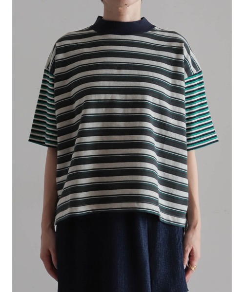 FIL DE FER(フィルデフェール)の「ピッチコンビボーダー モックネックP/O(Tシャツ/カットソー・レディース・グリーン/レッド・FREE)」の17枚目の写真