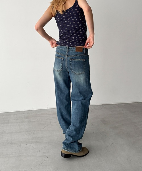 CANAL JEAN(キャナルジーン)の「El mar ロールーズストレートデニムパンツ 607(デニムパンツ・レディース・インディゴブルー・SMALL/MEDIUM)」の4枚目の写真
