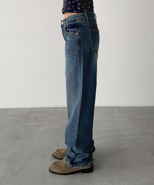 CANAL JEAN(キャナルジーン)の「El mar ロールーズストレートデニムパンツ 607(デニムパンツ・レディース・インディゴブルー・SMALL/MEDIUM)」の7枚目の写真