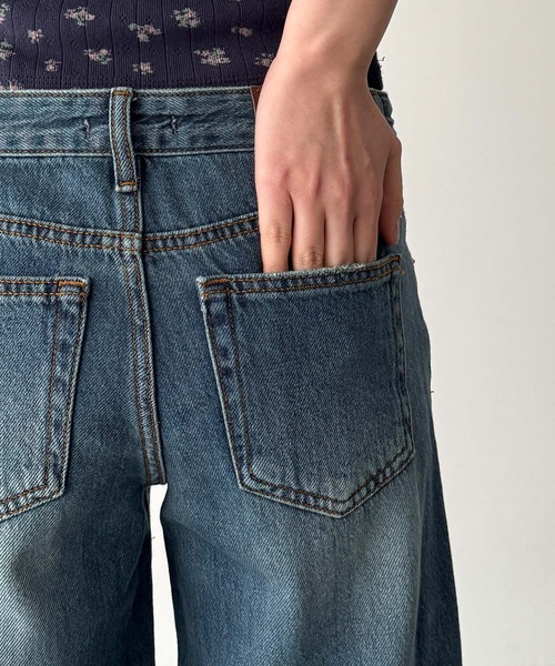 CANAL JEAN(キャナルジーン)の「El mar ロールーズストレートデニムパンツ 607(デニムパンツ・レディース・インディゴブルー・SMALL/MEDIUM)」の10枚目の写真