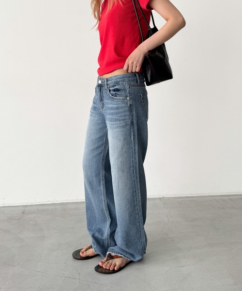 CANAL JEAN(キャナルジーン)の「El mar ロールーズストレートライトオンスデニムパンツ 607(デニムパンツ・レディース・インディゴブルー/ライトインディゴブルー・SMALL/MEDIUM)」の15枚目の写真