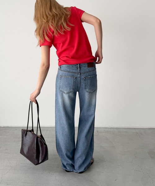 CANAL JEAN(キャナルジーン)の「El mar ロールーズストレートライトオンスデニムパンツ 607(デニムパンツ・レディース・インディゴブルー/ライトインディゴブルー・SMALL/MEDIUM)」の16枚目の写真