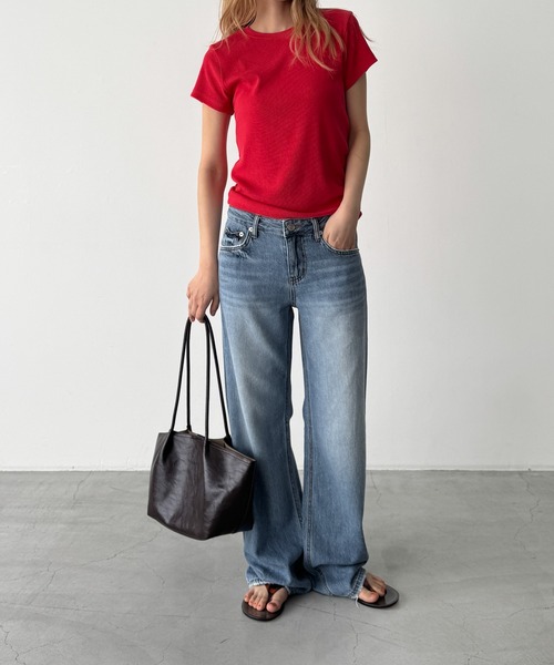 CANAL JEAN(キャナルジーン)の「El mar ロールーズストレートライトオンスデニムパンツ 607(デニムパンツ・レディース・インディゴブルー/ライトインディゴブルー・SMALL/MEDIUM)」の17枚目の写真