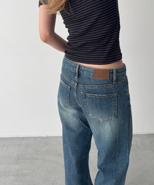 CANAL JEAN（キャナルジーン）の「El mar　ロールーズストレートライトオンスデニムパンツ 607（デニムパンツ・レディース・インディゴブルー/ライトインディゴブルー・SMALL/MEDIUM）」の15枚目の写真
