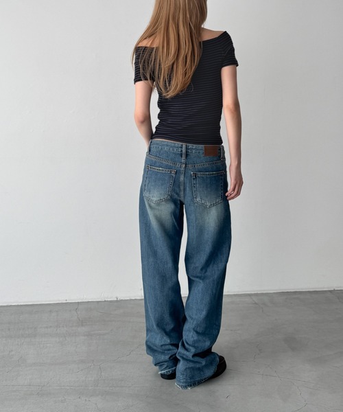 CANAL JEAN（キャナルジーン）の「El mar　ロールーズストレートライトオンスデニムパンツ 607（デニムパンツ・レディース・インディゴブルー/ライトインディゴブルー・SMALL/MEDIUM）」の16枚目の写真