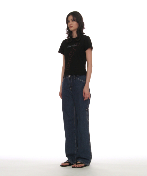 PARTIMENTO WOMEN（パルティメントウィメン）の「DBRプリントリラックスドTシャツ_ブラック（Tシャツ/カットソー・レディース・その他・SMALL/MEDIUM）」の3枚目の写真