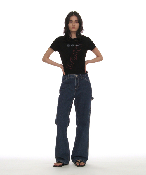 PARTIMENTO WOMEN（パルティメントウィメン）の「DBRプリントリラックスドTシャツ_ブラック（Tシャツ/カットソー・レディース・その他・SMALL/MEDIUM）」の5枚目の写真