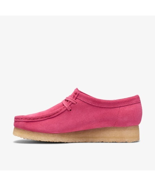 Clarks Originals(クラークスオリジナルズ)の「クラークス【Clarks】- ワラビー スエードレザーシューズ【Wallabee. (WOMENS) Pink Interest 26186511】(モカシン/デッキシューズ・レディース・ピンク・24.5cm/24.0cm/23.5cm)」の2枚目の写真