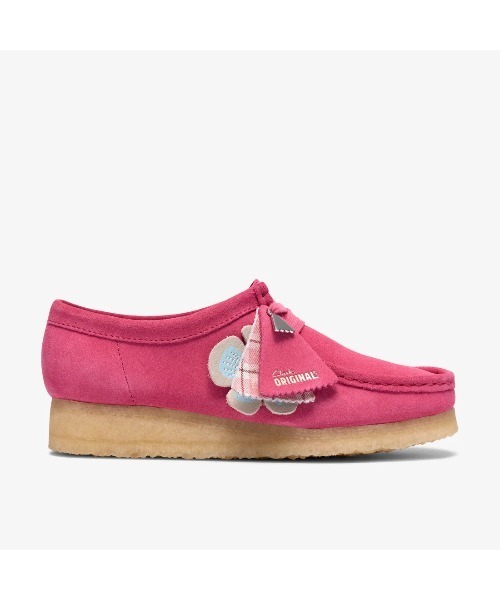 Clarks Originals(クラークスオリジナルズ)の「クラークス【Clarks】- ワラビー スエードレザーシューズ【Wallabee. (WOMENS) Pink Interest 26186511】(モカシン/デッキシューズ・レディース・ピンク・24.5cm/24.0cm/23.5cm)」の3枚目の写真