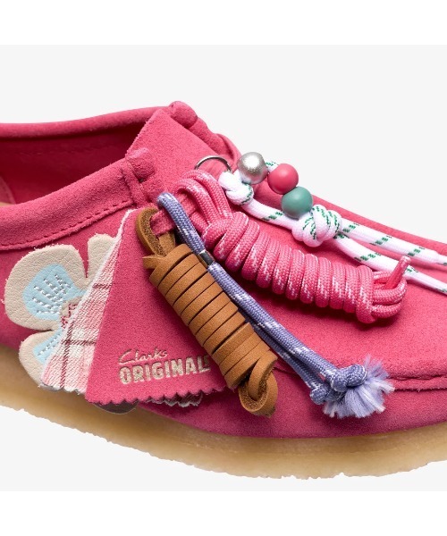 Clarks Originals(クラークスオリジナルズ)の「クラークス【Clarks】- ワラビー スエードレザーシューズ【Wallabee. (WOMENS) Pink Interest 26186511】(モカシン/デッキシューズ・レディース・ピンク・24.5cm/24.0cm/23.5cm)」の8枚目の写真