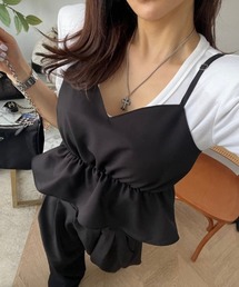 deux amour（ドゥーザムール）の「キャミトップス＋タックワイドパンツ上下セットアップ（セットアップ）」