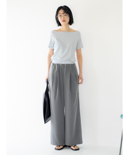 Ungrid（アングリッド）の「シアーオフショルTee（Tシャツ/カットソー・レディース・ブラウン/イエロー/ブルー/オフホワイト・FREE）」の18枚目の写真