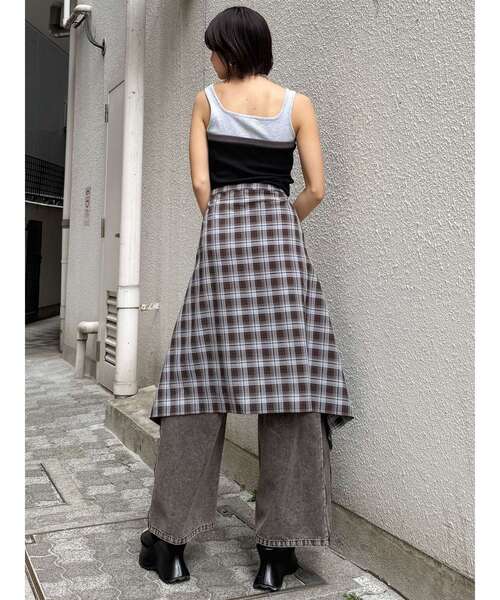 MURUA（ムルーア）の「スカートスタイルラップシャツ（ベルト・レディース・ブラウン/ブラック・FREE）」の20枚目の写真