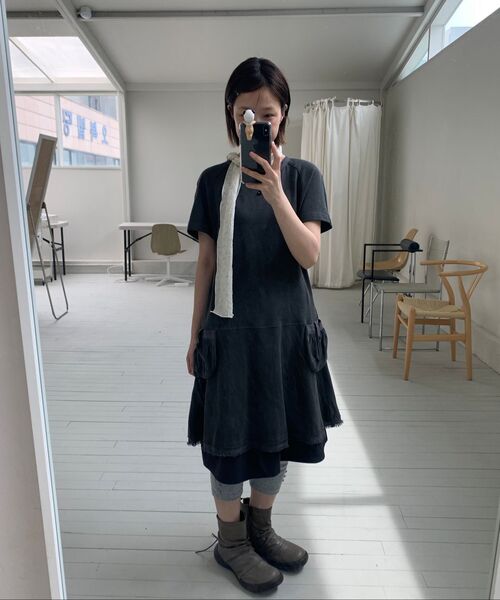 OHESHIO(オヘシオ)の「SLIM BUTTON POINT LEGGINGS, MELANGE(その他パンツ・レディース・その他・FREE)」の5枚目の写真