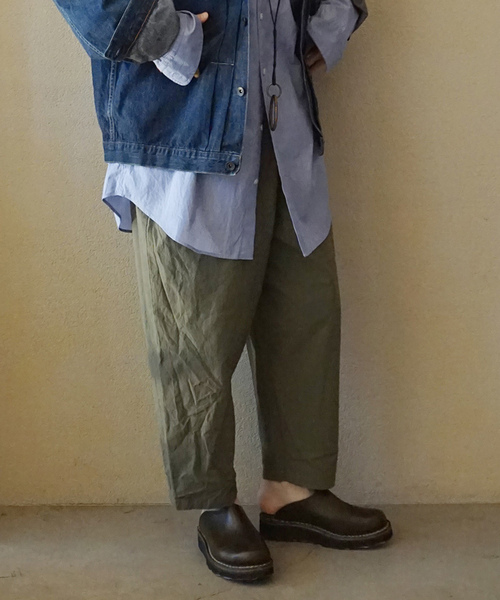 JOURNAL STANDARD LUXE（ジャーナルスタンダード　ラックス）の「ヴィンテージバフ グランディパンツ（その他パンツ・レディース・カーキ/アイボリー・LARGE/MEDIUM/SMALL）」の6枚目の写真