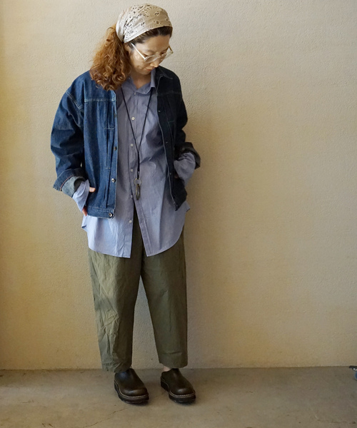 JOURNAL STANDARD LUXE（ジャーナルスタンダード　ラックス）の「ヴィンテージバフ グランディパンツ（その他パンツ・レディース・カーキ/アイボリー・LARGE/MEDIUM/SMALL）」の7枚目の写真