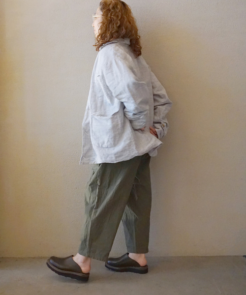 JOURNAL STANDARD LUXE（ジャーナルスタンダード　ラックス）の「ヴィンテージバフ グランディパンツ（その他パンツ・レディース・カーキ/アイボリー・LARGE/MEDIUM/SMALL）」の9枚目の写真