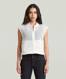 Meshy Binding Vest/メッシュジップアップベスト