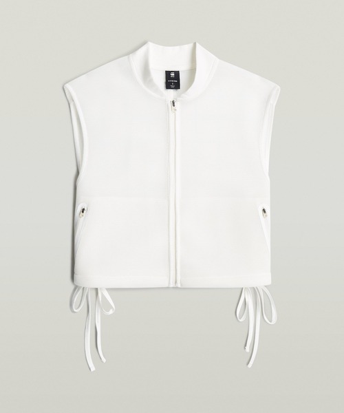 G-STAR(ジースター)の「Meshy Binding Vest/メッシュジップアップベスト(ベスト・レディース・オフホワイト/グレー・MEDIUM/SMALL/X-SMALL)」の5枚目の写真