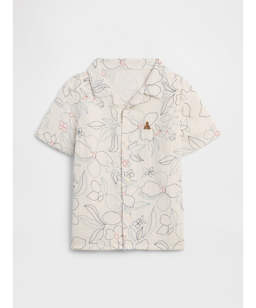 GAP(ギャップ)の「Babygap ブラナンベア ガーゼ バケーションシャツ(シャツ/ブラウス・キッズ・オフホワイト・80cm/90cm/95cm/100cm/110cm/70cm/105cm)」の1枚目の写真