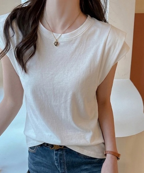 SallyLunn(サリーラン)の「ダブル袖フレンチスリーブカットソー(Tシャツ/カットソー・レディース・ホワイト/ブラック/カーキ・MEDIUM/LARGE)」の9枚目の写真