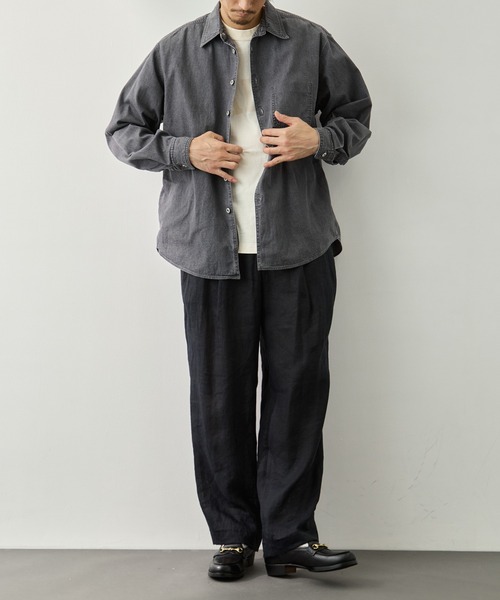 markaware(マーカウェア)の「【MARKAWARE/マーカウェア】DOUBLE PLEATED EASY TROUSERS(スラックス・メンズ・ブラック/ベージュ・1/2)」の19枚目の写真