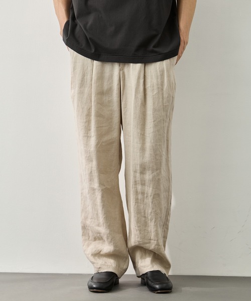 markaware(マーカウェア)の「【MARKAWARE/マーカウェア】DOUBLE PLEATED EASY TROUSERS(スラックス・メンズ・ブラック/ベージュ・1/2)」の20枚目の写真