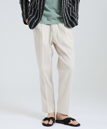 DESIGNWORKS（デザインワークス）の「テンセルリネン ワイドテーパード イージーパンツ / ストレッチ / 手洗い可能（スラックス）」