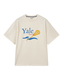 ラクロスグラフィックTシャツ_クリーム