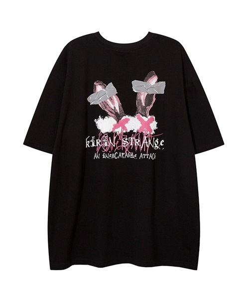 Ressaca(レサーカ)の「オーバーサイズバニーガールプリントTシャツ(Tシャツ/カットソー・メンズ・ホワイト/ブラック・XL/L/M)」の3枚目の写真