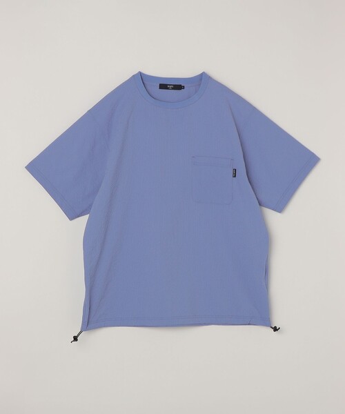 SHIPS Colors(シップス カラーズ)の「SHIPS Colors:〈接触冷感・吸水速乾・洗濯機可能〉ライト シアサッカー Tシャツ(Tシャツ/カットソー・メンズ・ダークグレー/イエロー/ブルー・MEDIUM/LARGE/X-LARGE)」の5枚目の写真