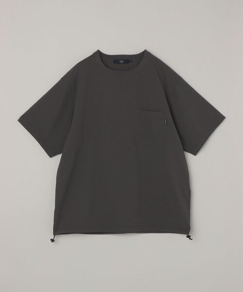 SHIPS Colors(シップス カラーズ)の「SHIPS Colors:〈接触冷感・吸水速乾・洗濯機可能〉ライト シアサッカー Tシャツ(Tシャツ/カットソー・メンズ・ダークグレー/イエロー/ブルー・MEDIUM/LARGE/X-LARGE)」の6枚目の写真