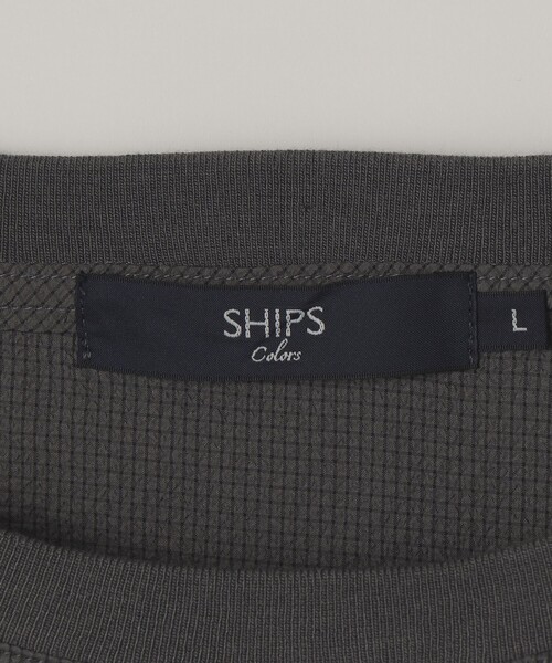 SHIPS Colors(シップス カラーズ)の「SHIPS Colors:〈接触冷感・吸水速乾・洗濯機可能〉ライト シアサッカー Tシャツ(Tシャツ/カットソー・メンズ・ダークグレー/イエロー/ブルー・MEDIUM/LARGE/X-LARGE)」の11枚目の写真