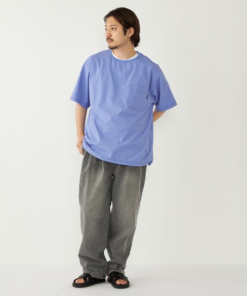SHIPS Colors(シップス カラーズ)の「SHIPS Colors:〈接触冷感・吸水速乾・洗濯機可能〉ライト シアサッカー Tシャツ(Tシャツ/カットソー・メンズ・ダークグレー/イエロー/ブルー・MEDIUM/LARGE/X-LARGE)」の22枚目の写真