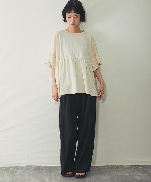 ANOTHER S(アナザーエス)の「接触冷感Tシャツ(Tシャツ/カットソー・レディース・アイボリー/ピンク/ブラック・M)」の20枚目の写真