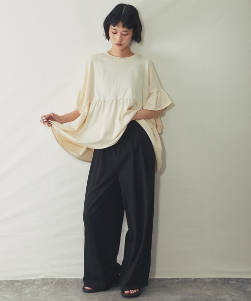 ANOTHER S(アナザーエス)の「接触冷感Tシャツ(Tシャツ/カットソー・レディース・アイボリー/ピンク/ブラック・M)」の17枚目の写真
