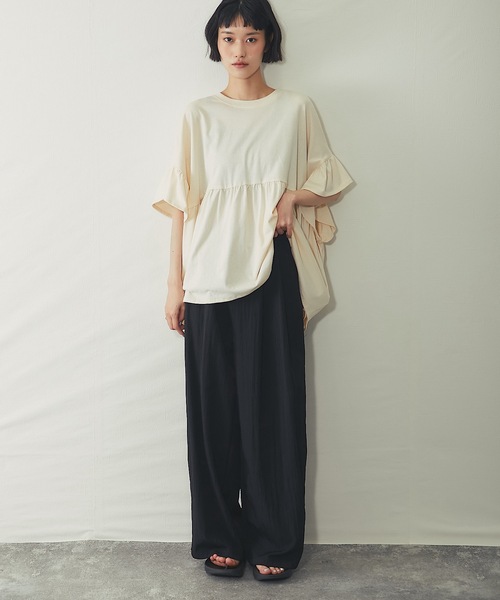 ANOTHER S(アナザーエス)の「接触冷感Tシャツ(Tシャツ/カットソー・レディース・アイボリー/ピンク/ブラック・M)」の14枚目の写真
