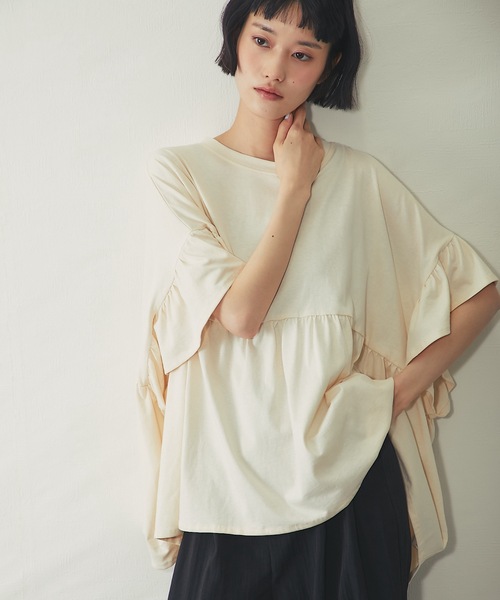 ANOTHER S(アナザーエス)の「接触冷感Tシャツ(Tシャツ/カットソー・レディース・アイボリー/ピンク/ブラック・M)」の16枚目の写真