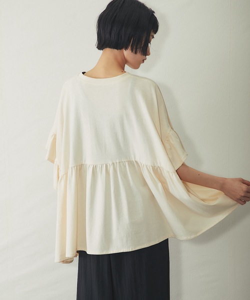ANOTHER S(アナザーエス)の「接触冷感Tシャツ(Tシャツ/カットソー・レディース・アイボリー/ピンク/ブラック・M)」の4枚目の写真