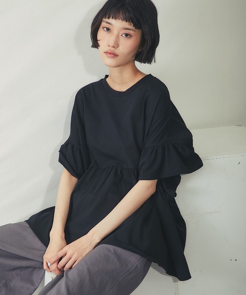 ANOTHER S(アナザーエス)の「接触冷感Tシャツ(Tシャツ/カットソー・レディース・アイボリー/ピンク/ブラック・M)」の11枚目の写真