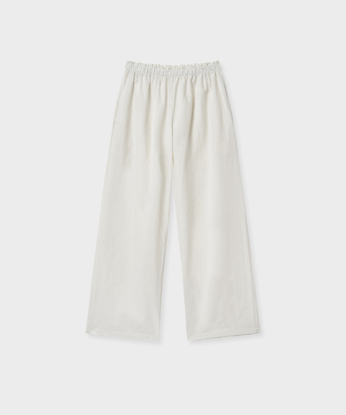 VANISHMENT（バニシュメント）の「Linen banding pants_ivory（その他パンツ・レディース・その他・FREE）」の2枚目の写真