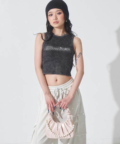 ANAP(アナップ)の「パール付 ハーフムーン バッグ(ショルダーバッグ・レディース・ピンク/ホワイト/ブルー/ブラック/イエロー・F)」の6枚目の写真