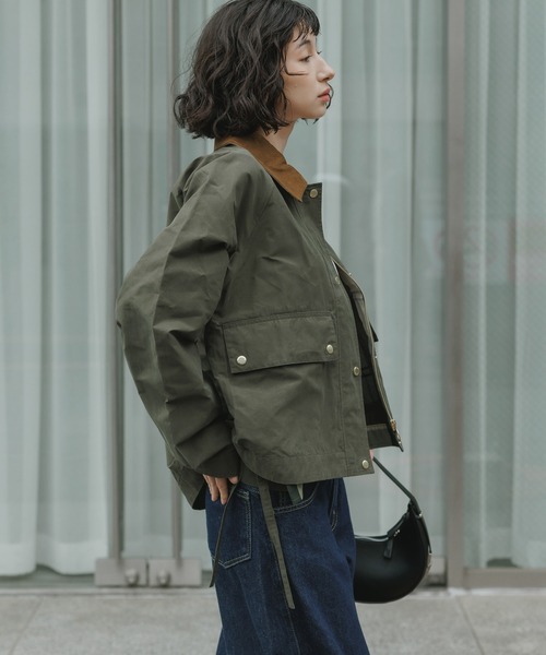 Barbour(バブアー)の「Barbour/バブアー MEDLAND SHOWERPROOF JACKET メドランド シャワープルーフ ジャケット 2026年 夏 夏服 秋服(ブルゾン・レディース・クリーム/オリーブ・8/10/12)」の19枚目の写真