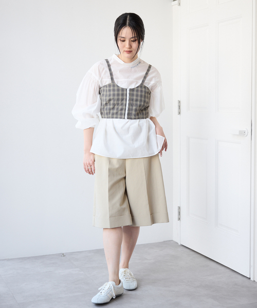 IENA（イエナ）の「【一部店舗限定】JANE SMITH/ジェーンスミス CHECK TOPS ビスチェ 26SBL-464L（シャツ/ブラウス・レディース・グレー・FREE）」の3枚目の写真