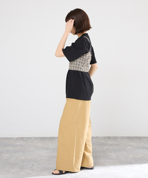 IENA（イエナ）の「【一部店舗限定】JANE SMITH/ジェーンスミス CHECK TOPS ビスチェ 26SBL-464L（シャツ/ブラウス・レディース・グレー・FREE）」の9枚目の写真