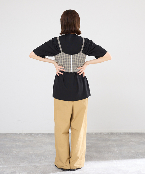 IENA（イエナ）の「【一部店舗限定】JANE SMITH/ジェーンスミス CHECK TOPS ビスチェ 26SBL-464L（シャツ/ブラウス・レディース・グレー・FREE）」の10枚目の写真