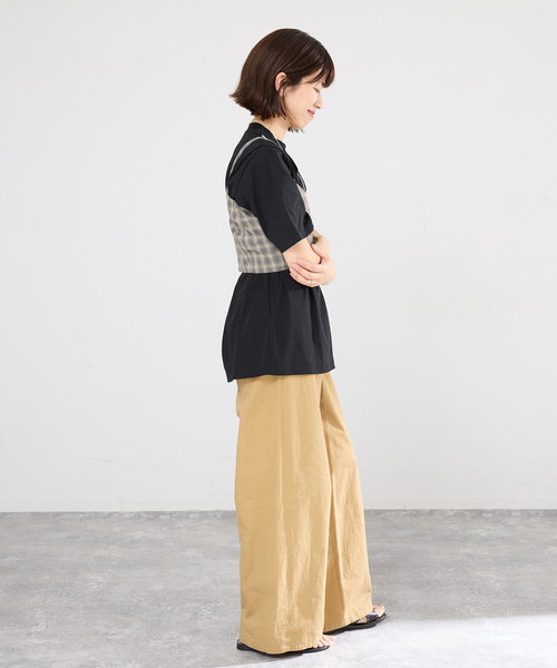 IENA（イエナ）の「【一部店舗限定】JANE SMITH/ジェーンスミス CHECK TOPS ビスチェ 26SBL-464L（シャツ/ブラウス・レディース・グレー・FREE）」の11枚目の写真