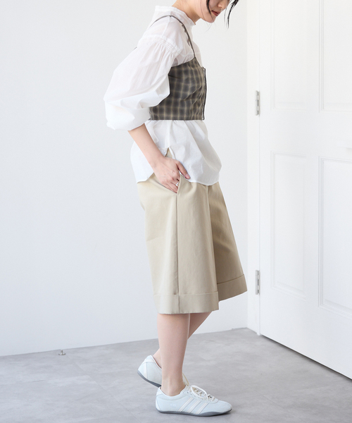 IENA（イエナ）の「【一部店舗限定】JANE SMITH/ジェーンスミス CHECK TOPS ビスチェ 26SBL-464L（シャツ/ブラウス・レディース・グレー・FREE）」の14枚目の写真