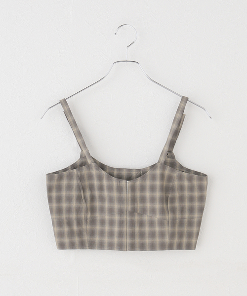 IENA（イエナ）の「【一部店舗限定】JANE SMITH/ジェーンスミス CHECK TOPS ビスチェ 26SBL-464L（シャツ/ブラウス・レディース・グレー・FREE）」の16枚目の写真