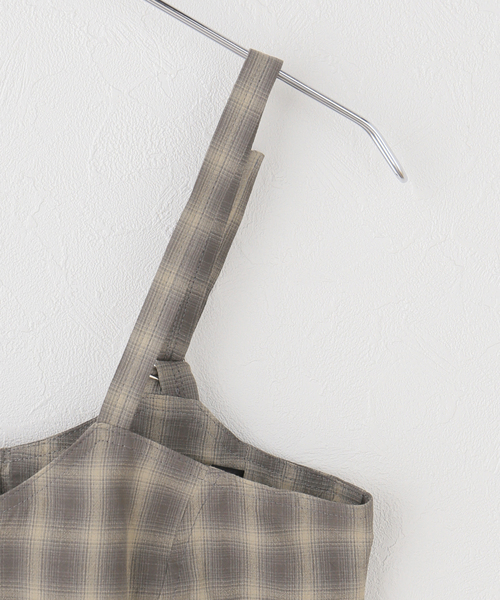 IENA（イエナ）の「【一部店舗限定】JANE SMITH/ジェーンスミス CHECK TOPS ビスチェ 26SBL-464L（シャツ/ブラウス・レディース・グレー・FREE）」の19枚目の写真
